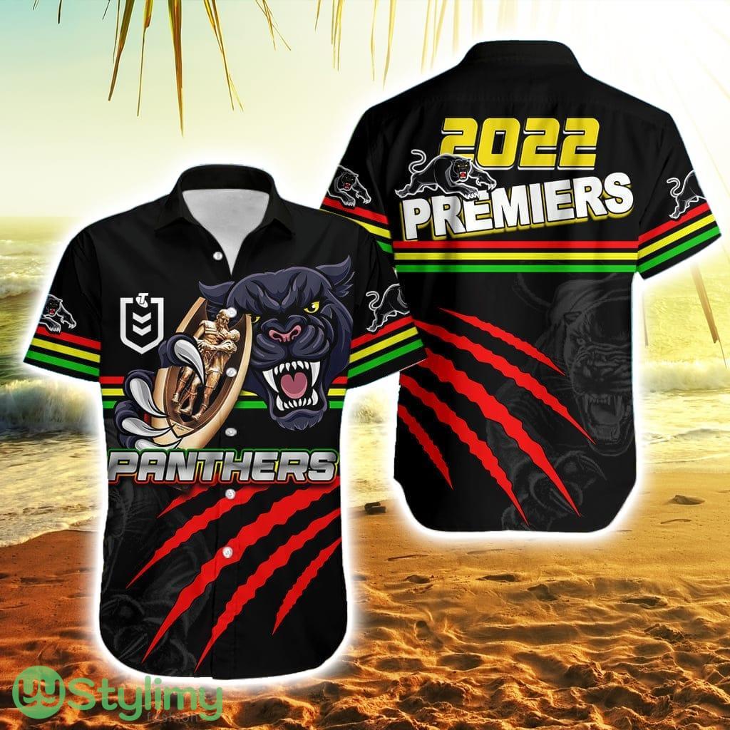 Panthers Rugby Hawaiian Shirt Premiers Black Vibe 2 Panthers Rugby Hawaiian Shirt Premiers Black Vibe Product Photo 1
