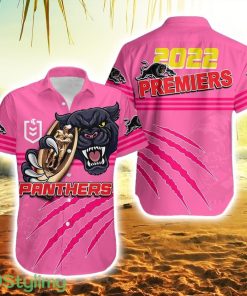 Panthers Rugby Hawaiian Shirt Premiers Pink Vibe Product Photo 1