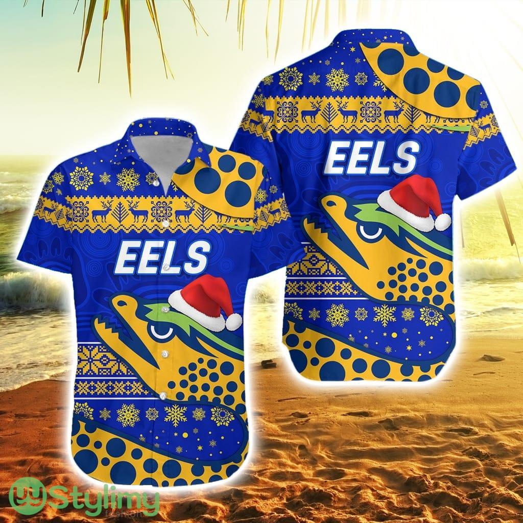 Parramatta Eels Hawaiian Shirt Christmas Simple Style Blue 2 Parramatta Eels Hawaiian Shirt Christmas Simple Style Blue Product Photo 1