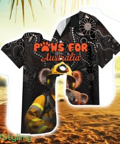 Paws For Australia Hawaiian Shirt Bushfire Awareness Indigenous Aboriginal Product Photo 1