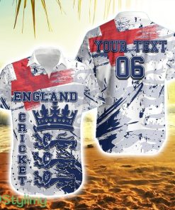 Personalised And Number England Cricket Team Hawaiian Shirt Product Photo 1