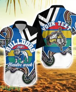 Personalised Australia Bulldogs Naidoc Week Rugby Hawaiian Shirt Product Photo 1
