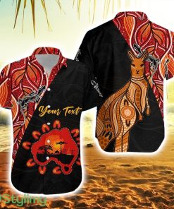 Personalised Australia Map Hawaiian Shirt Aussie Kangaroo Aboriginal Product Photo 1