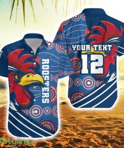 Personalised Australia Roosters Hawaiian Shirt Three Tiles Style Product Photo 1