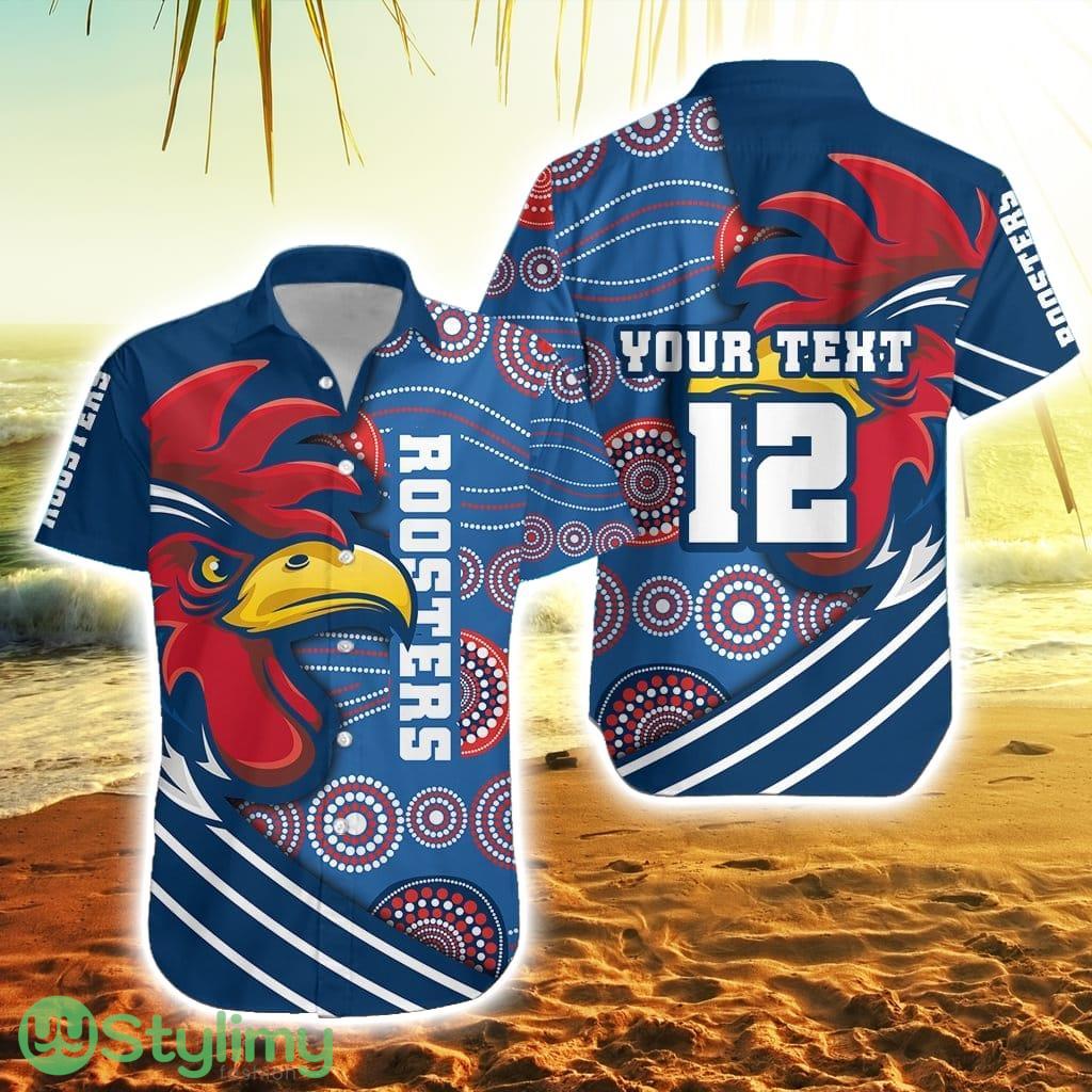 Personalised Australia Roosters Hawaiian Shirt Three Tiles Style 2 Personalised Australia Roosters Hawaiian Shirt Three Tiles Style Product Photo 1