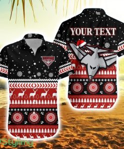 Personalised Bombers Football Hawaiian Shirt Christmas Essendon Product Photo 1