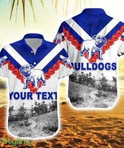 Personalised Canterbury Bankstown Bulldogs Hawaiian Shirt Anzac Day Original Product Photo 1
