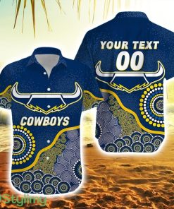 Personalised Cowboys Rugby Aboriginal Art Hawaiian Shirt Product Photo 1