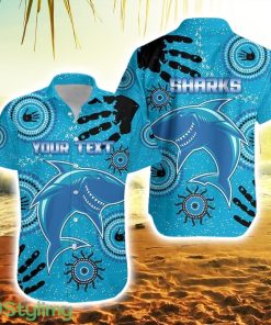 Personalised Cronulla Sharks Hawaiian Shirt Indigenous Country Style Product Photo 1