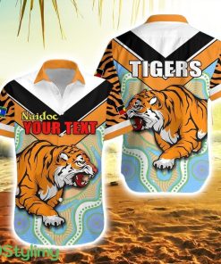 Personalised Tigers Naidoc Week Striped Hawaiian Shirt Wests Brave Product Photo 1