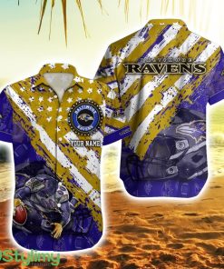 Personalized Baltimore Ravens NFL Tropical Hawaiian Shirt Product Photo 1