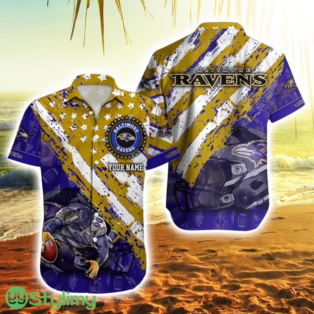Personalized Baltimore Ravens NFL Tropical Hawaiian Shirt 2 Personalized Baltimore Ravens NFL Tropical Hawaiian Shirt Product Photo 1