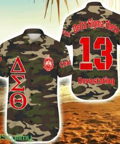 Personalized Delta Sigma Theta Camouflage Hawaiian Shirt For Men And Women Product Photo 1