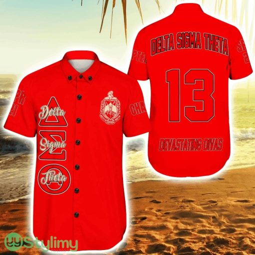 Personalized Delta Sigma Theta Red Hawaiian Shirt For Men And Women Product Photo 1