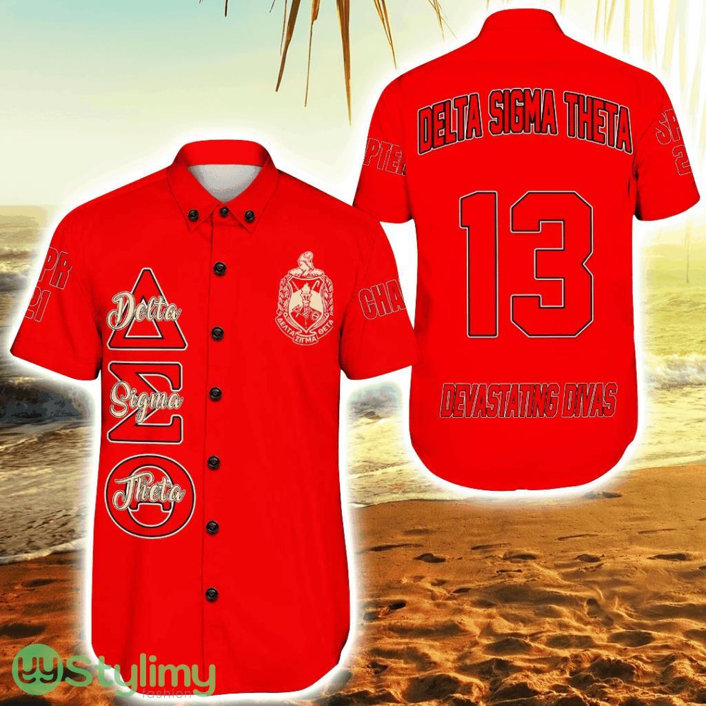 Personalized Delta Sigma Theta Red Hawaiian Shirt For Men And Women 2 Personalized Delta Sigma Theta Red Hawaiian Shirt For Men And Women Product Photo 1