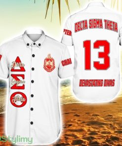 Personalized Delta Sigma Theta White Hawaiian Shirt For Men And Women Product Photo 1