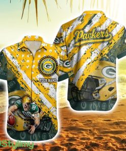 Personalized Green Bay Packers Logo Tropical Hawaiian Shirt Product Photo 1