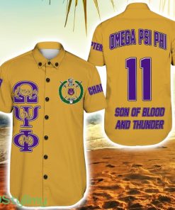 Personalized Omega Psi Phi Old Gold Vibrant Hawaiian Shirt For Men And Women Product Photo 1