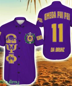 Personalized Omega Psi Phi Purple Vibrant Hawaiian Shirt For Men And Women Product Photo 1