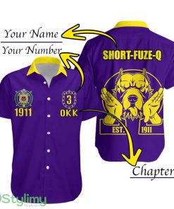 Personalized Omega Psi Phi Short Sleeve Shirt Bulldog Crown Psi Hand Sign J5 Vibrant Hawaiian Shirt For Men And Women Product Photo 1