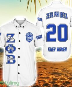 Personalized Zeta Phi Beta White Vibrant Hawaiian Shirt For Men And Women Product Photo 1