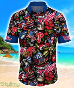 Philadelphia Phillies MLB Flower Hawaii Shirt Aloha Funny Pattern Summer Shirts Product Photo 2