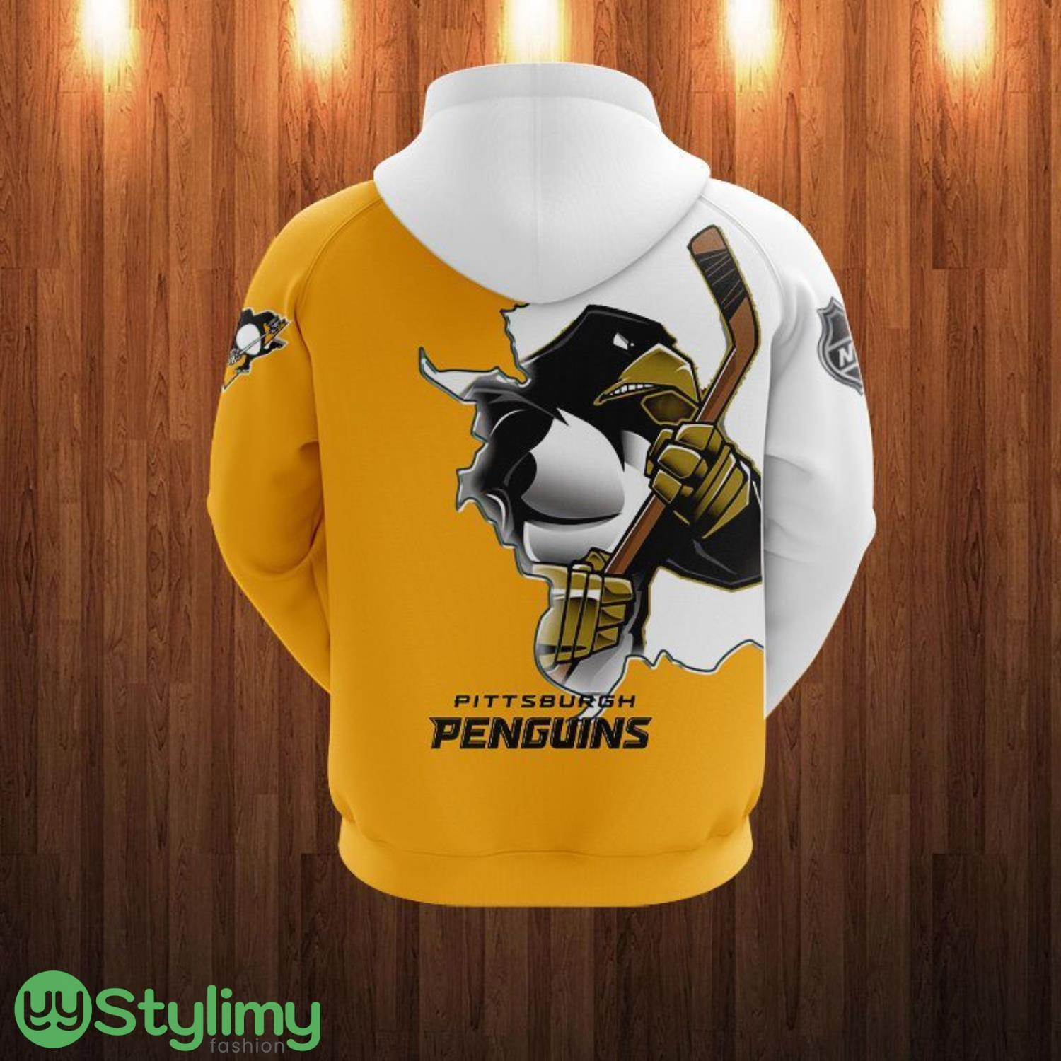 Pittsburgh Penguins 3D All Over printed Hoodie For Men And Women Yellow White 2 Pittsburgh Penguins 3D All Over printed Hoodie For Men And Women Yellow White Product Photo 2