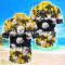 Pittsburgh Steelers Tropical Palm Tree Trending Summer Aloha Hawaiian Shirt Product Photo 2