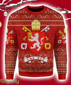 Pope Leo XII Coat of Arms Christmas Ugly Sweater 3D Product Photo 1