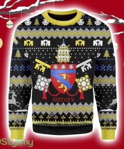 Pope Sixtus V Coat Of Arms Christmas Ugly Sweater 3D Product Photo 1