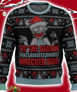 Rick And Morty Tis The Season Ugly Christmas Sweater 3D Product Photo 1