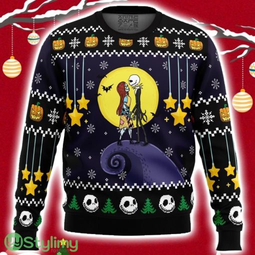 Romantic Nightmare The Nightmare Before Christmas Ugly Christmas Sweater 3D Product Photo 1