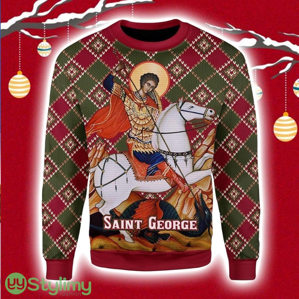 Saint George Christmas Ugly Sweater 3D 3 Saint George Christmas Ugly Sweater 3D Product Photo 1