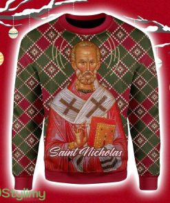 Saint Nicholas Ver2 Christmas Ugly Sweater 3D Product Photo 1