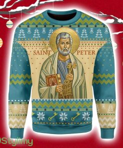 Saint Peter Christmas Ugly Sweater 3D Product Photo 1