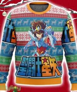 Saint Seiya Alt Ugly Christmas Sweater 3D Product Photo 1