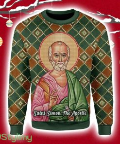 Saint Simon the Zealot Christmas Ugly Sweater 3D Product Photo 1