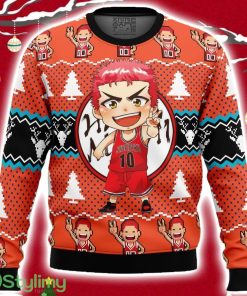 Sakuragi Hanamichi Slam Dunk Ugly Christmas Sweater 3D Product Photo 1