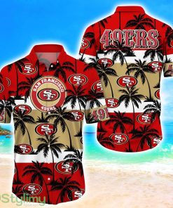 San Francisco 49ers Tropical Palm Tree Trending Summer Aloha Hawaiian Shirt Product Photo 1