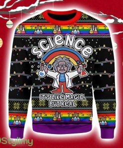 Science LGBT Christmas Ugly Sweater 3D Product Photo 1