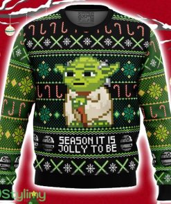 Season It Is Jolly To Be Yoda Ugly Christmas Sweater 3D Product Photo 1