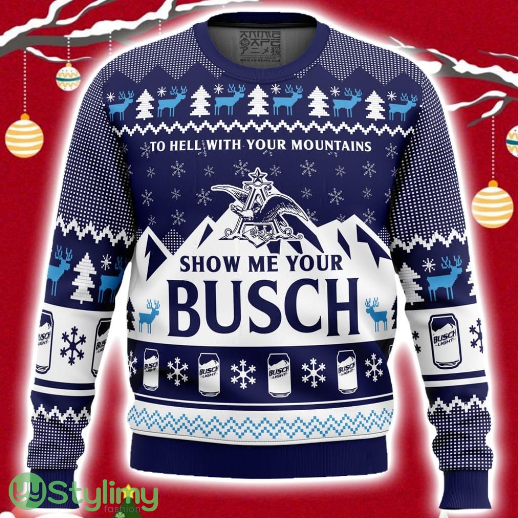 Show Me Your Busch Ugly Christmas Sweater 3D 3 Show Me Your Busch Ugly Christmas Sweater 3D Product Photo 1