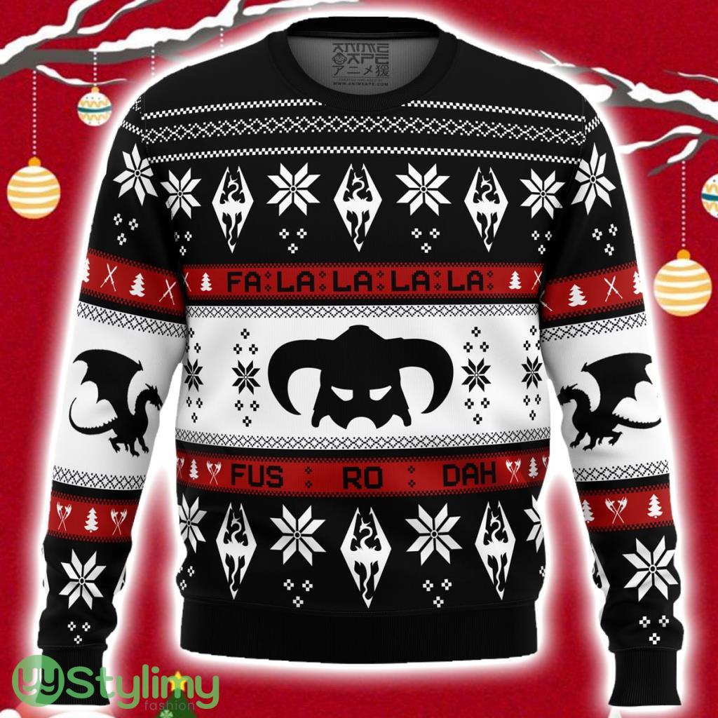 Skyrim Fusrodah Ugly Christmas Sweater 3D 3 Skyrim Fusrodah Ugly Christmas Sweater 3D Product Photo 1
