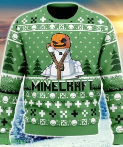 Snow Golem Minecraft Ugly Christmas Sweater Funny Trending Gift Fans Holidays - Snow Golem Minecraft Ugly Christmas Sweater_1