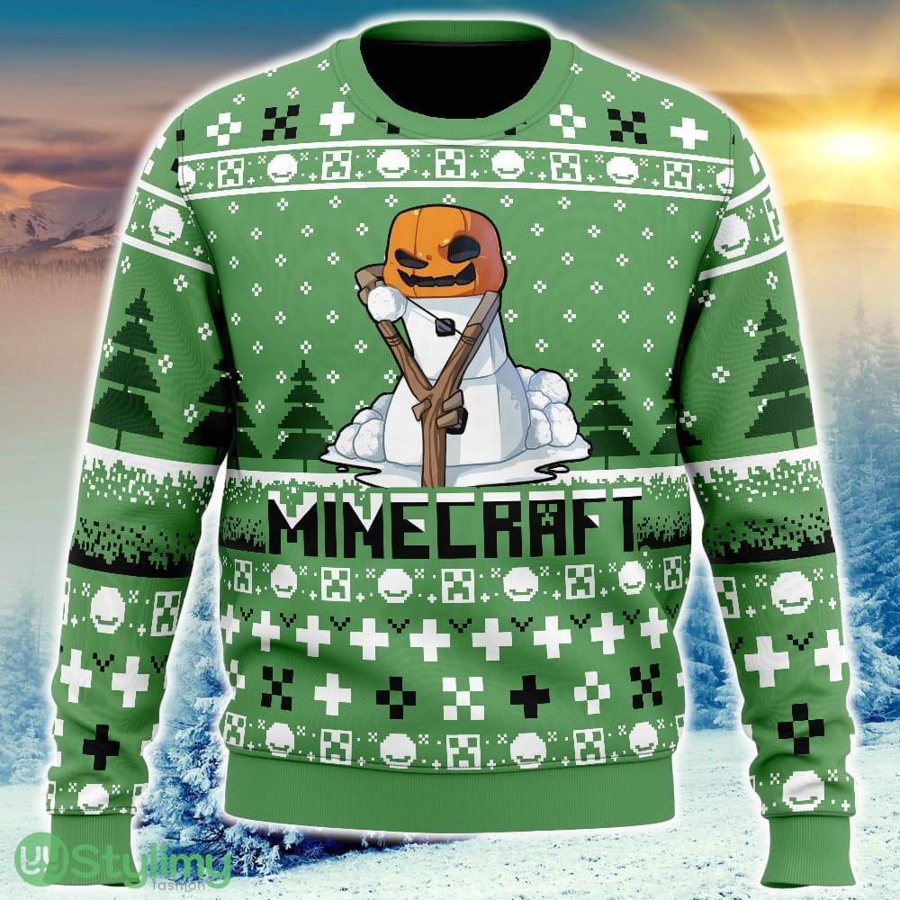 Snow Golem Minecraft Ugly Christmas Sweater Funny Trending Gift Fans Holidays 3 Snow Golem Minecraft Ugly Christmas Sweater Funny Trending Gift Fans Holidays - Snow Golem Minecraft Ugly Christmas Sweater_1