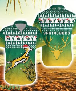 South Africa Rugby Christmas Striped Hawaiian Shirt Proud Springboks Product Photo 1