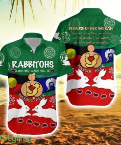 South Sydney Rabbitohs Striped Hawaiian Shirt Naidoc Week Indigenous Product Photo 1
