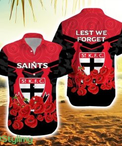 St Kilda Saints Anzac Day Indigenous Art Striped Hawaiian Shirt Product Photo 1