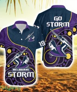 Storm Rugby Striped Hawaiian Shirt Est 1997 Indigenous Art Product Photo 1