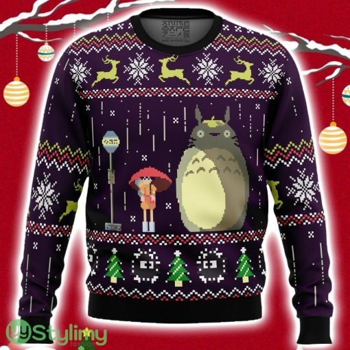 Studio Ghibli Totoro Rain Miyazaki Ugly Christmas Sweater 3D